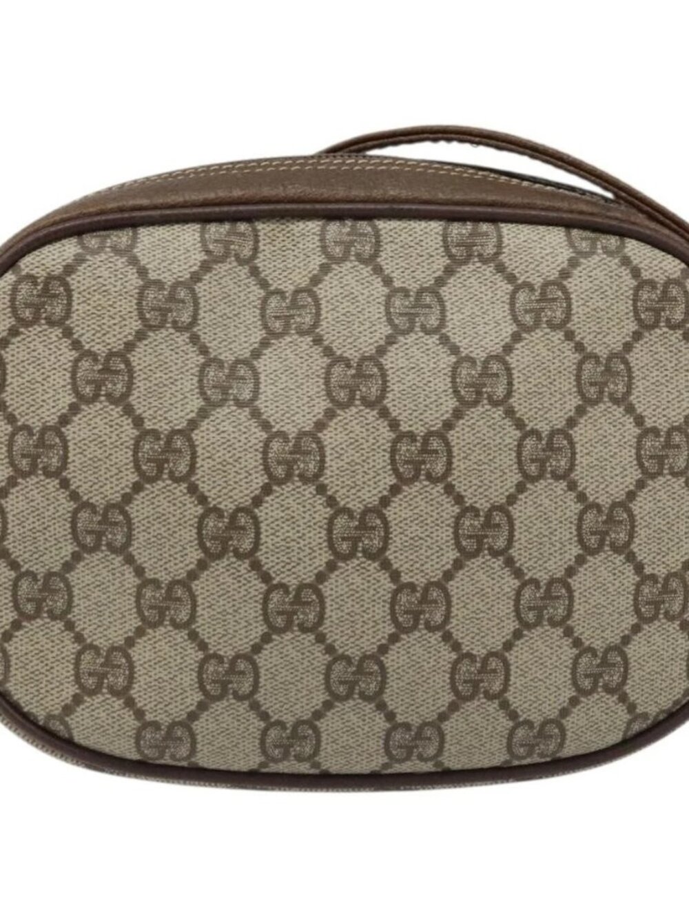 GUCCI GG Supreme Web Sherry Line Bag PVC Beige 007 58 6112 4023 Auth 172298 - Picture 3 of 16